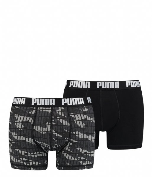 Puma  Camo Boxer 2P 2-Pack Black Combo (001)