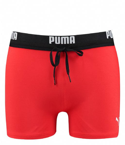 Puma  Logo Swim Trunk Red (002)