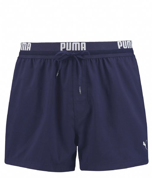 Puma  Logo Short Length Swim Shorts Navy (001)