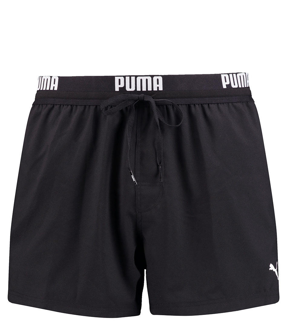 Puma Badbyxor Logo Short Length Swim Shorts Black (200) | The Little ...