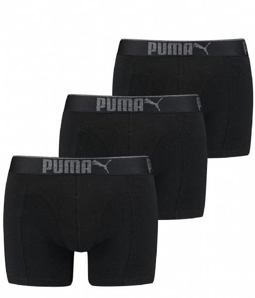 Puma  Premium Sueded Cotton Boxer 3P Black (001)