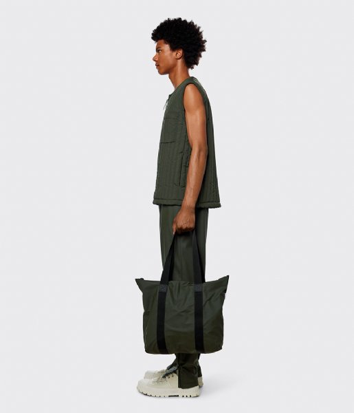 Rains Shopper Tote Bag Rush Green (03)