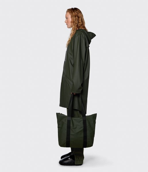 Rains Shopper Tote Bag Rush Green (03)