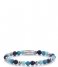 Rebel and Rose Armband Blue Summer Vibes II - 6mm Blauw/Zilverkleur Rebel and Rose Armband Blue Summer Vibes II - 6mm Blauw/Zilverkleur