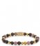 Rebel and Rose Armband Winter Glow II - 6mm - yellow gold plated Bruin, roze, geel en geel-goud Rebel and Rose Armband Winter Glow II - 6mm - yellow gold plated Bruin, roze, geel en geel-goud