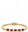Rebel and Rose Armband Yellow Gold meets Amazing Grace - 6mm Geelgoud met rood Rebel and Rose Armband Yellow Gold meets Amazing Grace - 6mm Geelgoud met rood