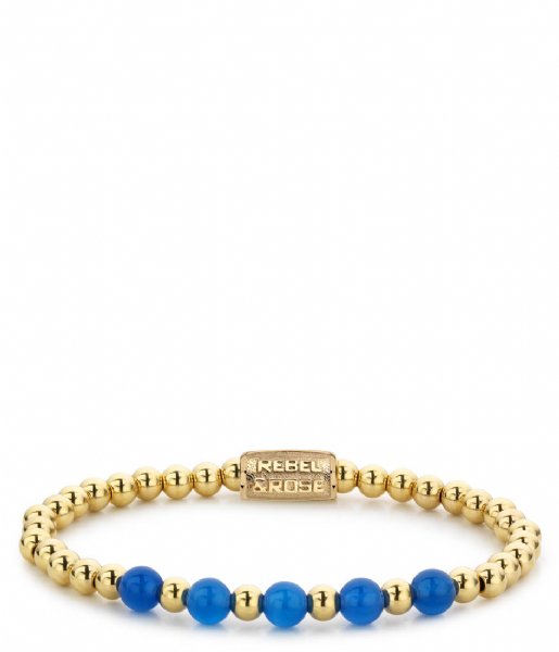 Rebel and Rose Armband Yellow Gold meets Brightening Blue - 6mm Geelgoud met blauw Rebel and Rose Armband Yellow Gold meets Brightening Blue - 6mm Geelgoud met blauw
