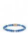 Rebel and Rose Armband Brightening Blue - 6mm - yellow gold plated Blauw met goud-kleur Rebel and Rose Armband Brightening Blue - 6mm - yellow gold plated Blauw met goud-kleur