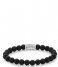 Rebel and Rose Armband Mad Panther - 8mm Zwart - mat Rebel and Rose Armband Mad Panther - 8mm Zwart - mat