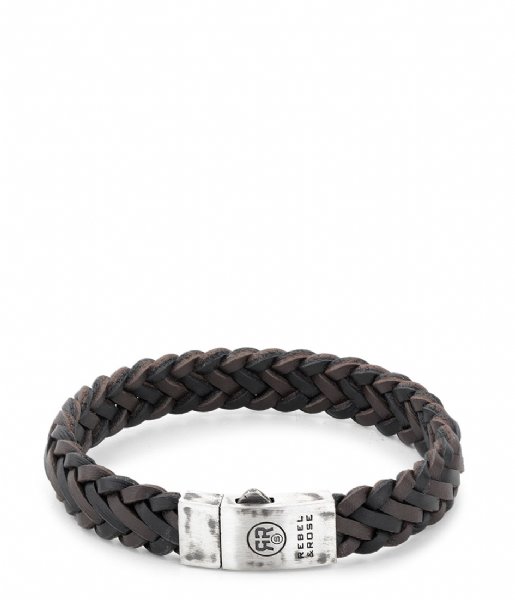 Rebel and Rose Armband Braided Raw Matt Black-Earth Zwart/Bruin Rebel and Rose Armband Braided Raw Matt Black-Earth Zwart/Bruin