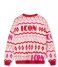 Refined Department  Ladies Knitter Oversized Pullover Momo Red (500)