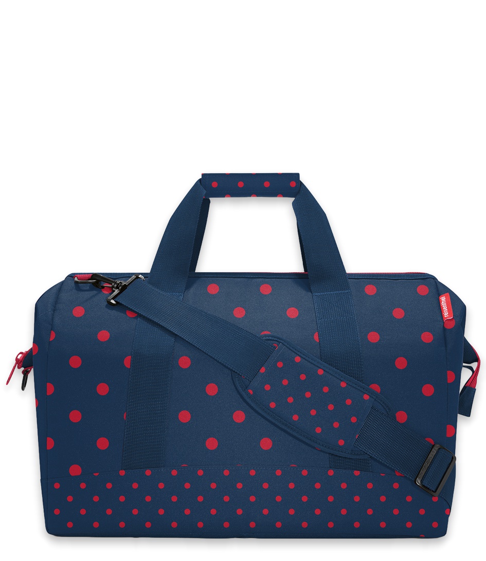 Travel bag Allrounder L Dots Red (MT3075) | The Little Green Bag