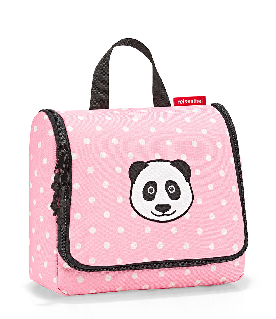 Saga Subjectief Soldaat Reisenthel Toilettas Toiletbag Kids Panda Dots Pink (WH3072) | The Little  Green Bag