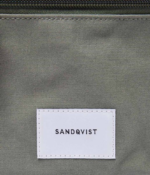 Sandqvist  Sixten Vegan Dusty green with Navy webbing (SQA1875)