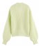Scotch and Soda  V-Neck Boxy-Fit Knitted Cardigan Citrus Green (4638)