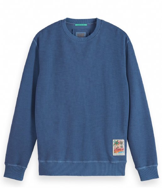 Scotch and Soda  Garment Dyed Felpa Sweatshirt Blue (765)