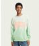 Scotch and Soda  Relaxed Graphic Washed Crewneck Felpa Mint (108)
