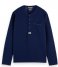 Scotch and Soda  Structured Jersey Granddad Tee Navy (4)