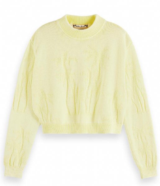 Scotch and Soda  Cropped Palm Structure Pullover Lemon 853