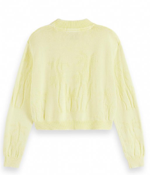 Scotch and Soda  Cropped Palm Structure Pullover Lemon 853