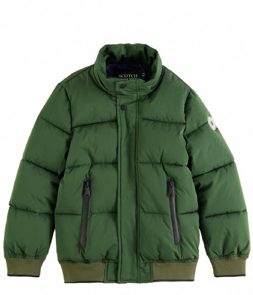 Grit Kust huren Scotch and Soda Winterjas Boys Water Repellent Hooded Puffer Jacket With  Repreve Filling Fern (1214) | The Little Green Bag