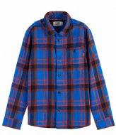 Scotch and Soda Boys Regular-Fit- Yarn-Dyed Check Long Sleeve Shirt Combo K (590)