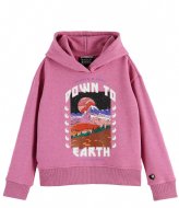 Scotch and Soda Girls Loose-Fit Artwork Hoodie Orchid Melange (1587)