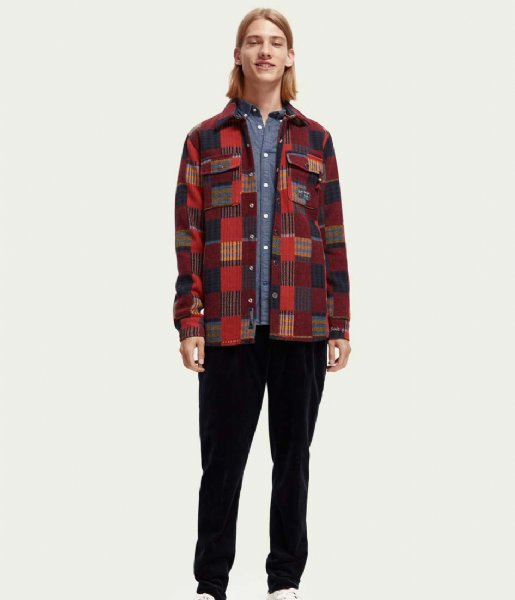 Scotch and Soda  Jacquard Patchwork-Check Overshirt Combo A (0217)