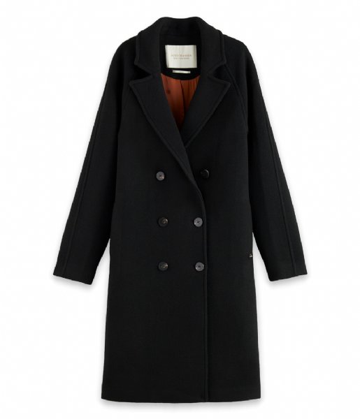 Scotch and Soda  Double-breasted classic blend coat Black (8)
