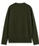 Scotch and Soda  Structure-knitted raglan sleeve pullover contains Wool Uniform Green (4316)