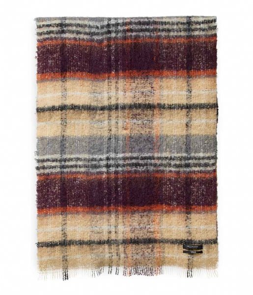 Scotch and Soda  Woven checked wool scarf Combo X (603)