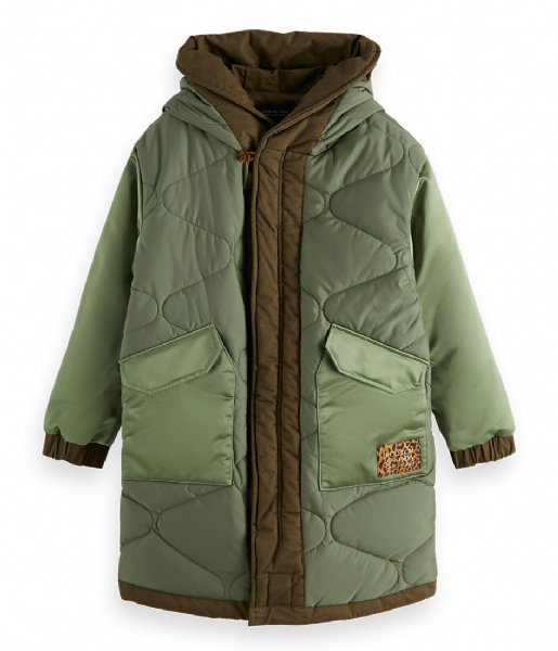 Scotch and Soda parka jacket Military (360) | The Little Green Bag