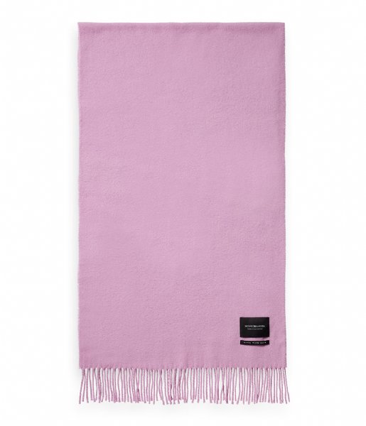 Scotch and Soda  Fringed woven Wool scarf Mauve (1139)