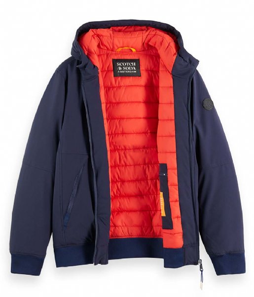 mild radar erts Scotch and Soda Winterjas Hooded Jacket With Stretch Night (0002) | The  Little Green Bag