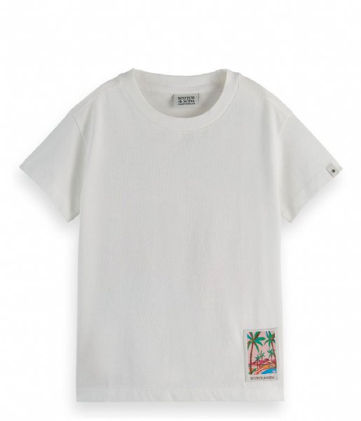 Scotch and Soda  Girls Loose-Fit Artwork T-Shirt White (0006)