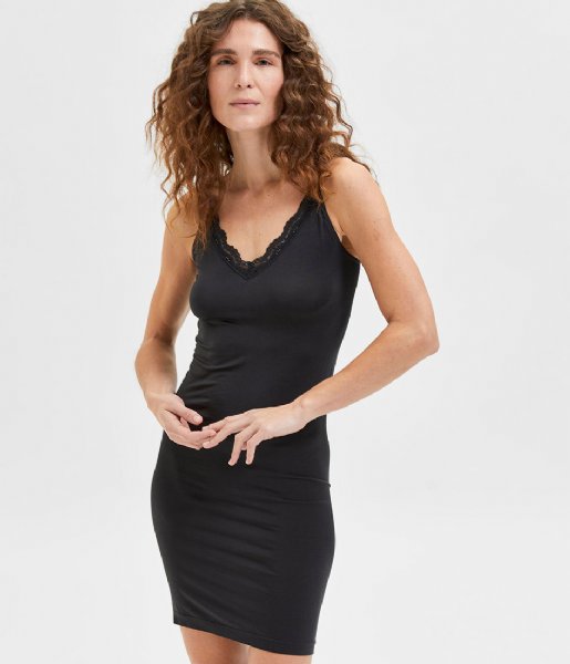 Selected Femme  Mille Seamless Strap Dress Black