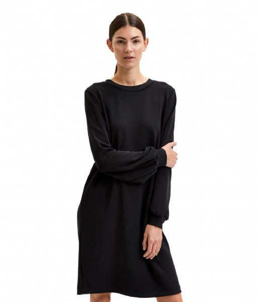 Selected Femme  SLFTenny O-Neck Sweat Dress Black