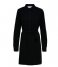 Selected Femme  Ls Short Linen Dress Black