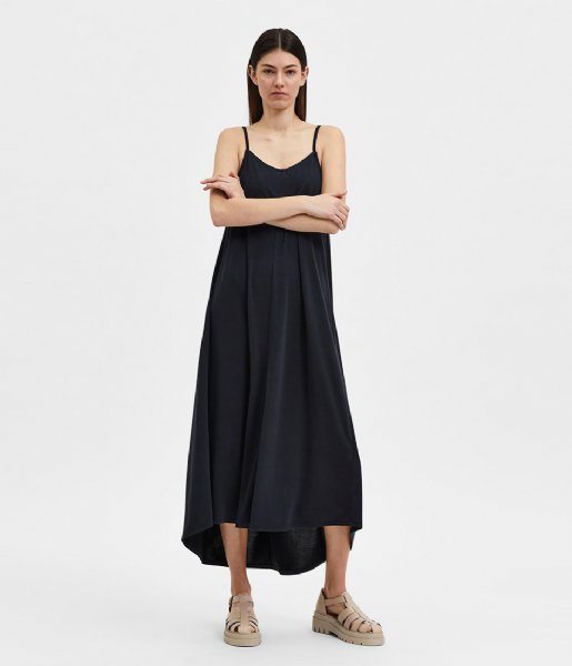Selected Femme  Finia Midi Strap Dress Noos Black