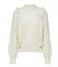 Selected Femme  True Long Sleeve Cable Knit High Snow White