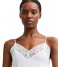 Selected Femme  Mandy Rib Lace Singlet Snow White