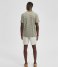 Selected Homme  Stripe Ss O-Neck Tee W Winter Moss Bright White