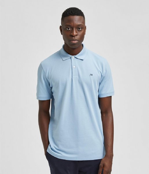 Selected Homme  Aze Ss Polo W Skyway Melange