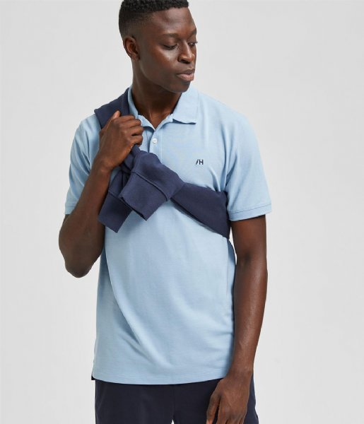 Selected Homme  Aze Ss Polo W Skyway Melange