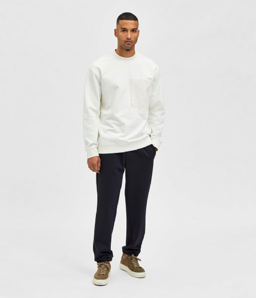 Selected Homme  Relaxaioni Crew Neck Sweat G Egret