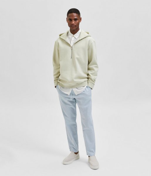Selected Homme  Relaxmajor Hood Sweat G Almost Aqua