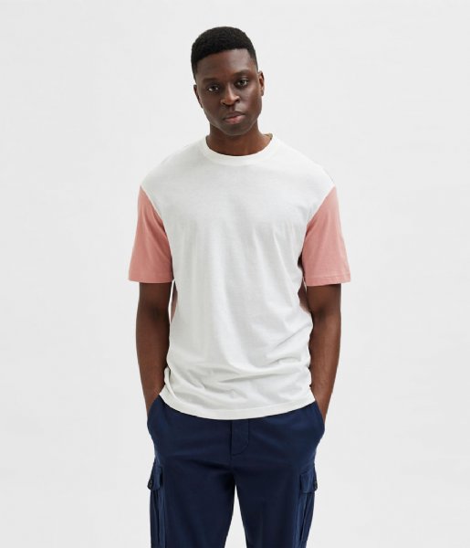 Selected Homme  Loose Dominic Short Sleeve O-Neck Tee Ash Rose