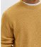 Selected Homme  Rocks Long Sleeve Knit Crew Neck Golden Spice