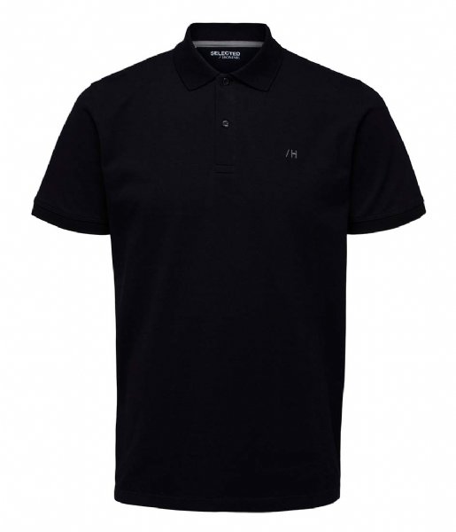 Selected Homme  Aze Short Sleeve Polo Black (#000000)