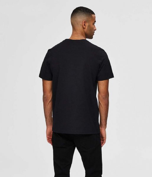 Selected Homme  Norman Short Sleeve O Neck Tee Black